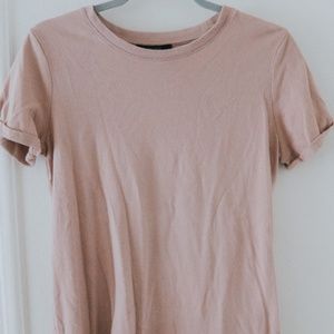 Mauve pink t-shirt dress